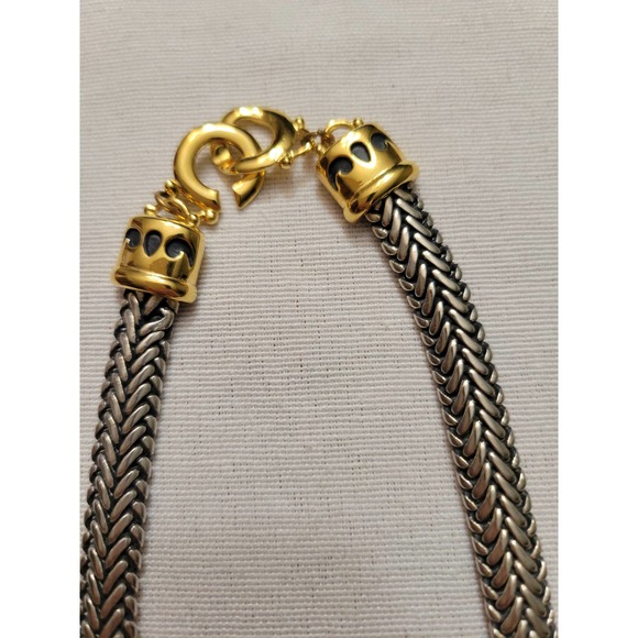 Vintage Paquette Gold and Silver Plated Slide Necklace - Picture 3 of 6